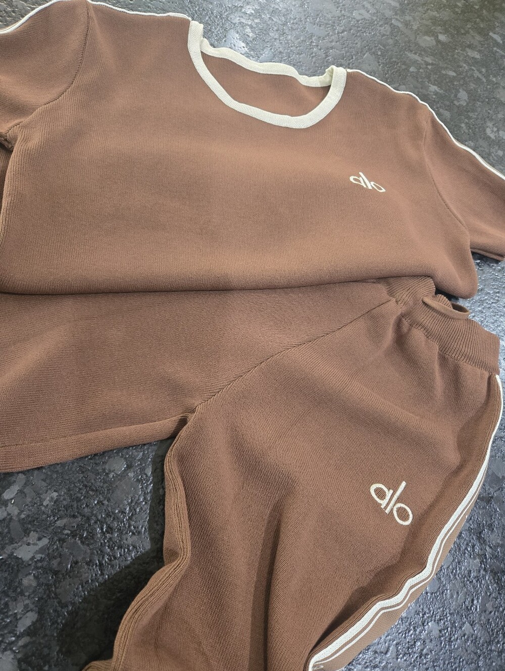 Two-Piece Brown with Cream Trim